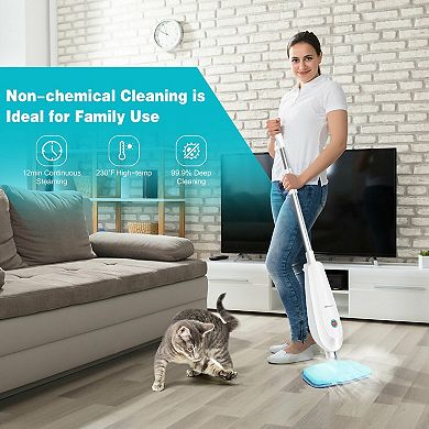 1100 W Electric Steam Mop with Water Tank for Carpet