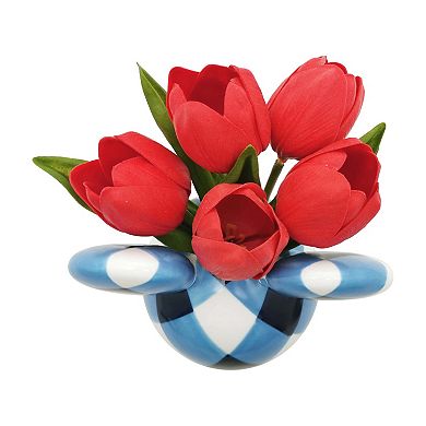 Celebrate Together Disney™ Disney's Mickey Mouse Gingham Faux Botanicals Vase