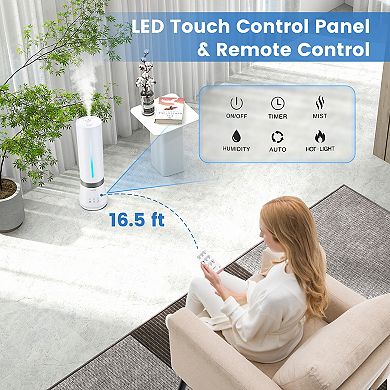 5.5L Cool Mist Humidifiers with Remote Control and 12 Hours Timer