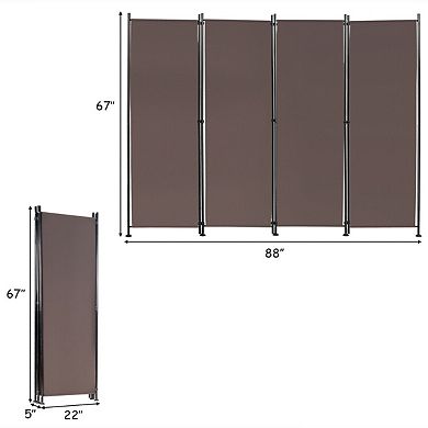 4- Panel Room Divider Folding Privacy Screen