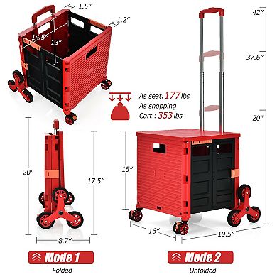 Foldable Utility Cart for Travel and Shopping