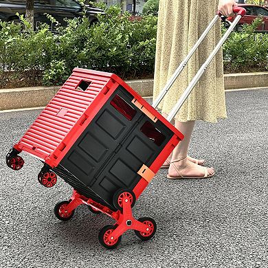 Foldable Utility Cart for Travel and Shopping