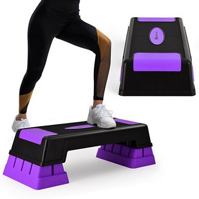 Aerobic Exercise Stepper Trainer with Adjustable Height 5"- 7"- 9"