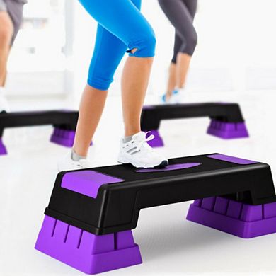 Aerobic Exercise Stepper Trainer with Adjustable Height 5"- 7"- 9"
