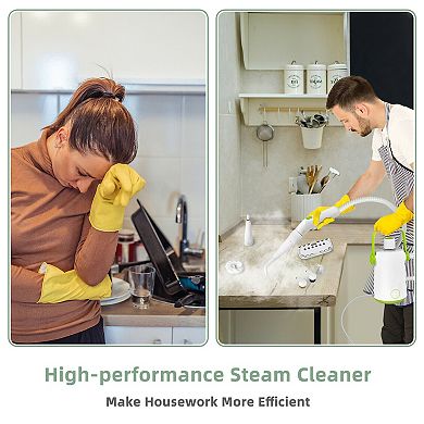 Compact 1000W Portable Handheld Steam Cleaner - Comes with 10 Essential Accessories