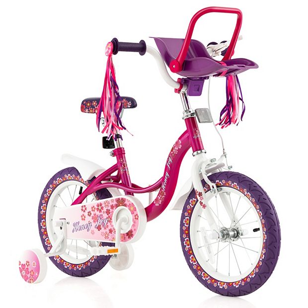 Kids Bike with Doll Seat and Removable Training Wheels