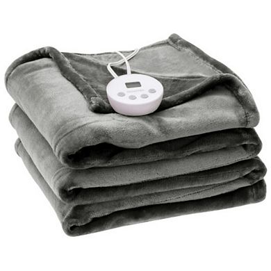 Twin Size Electric Heated Throw Blanket with Timer