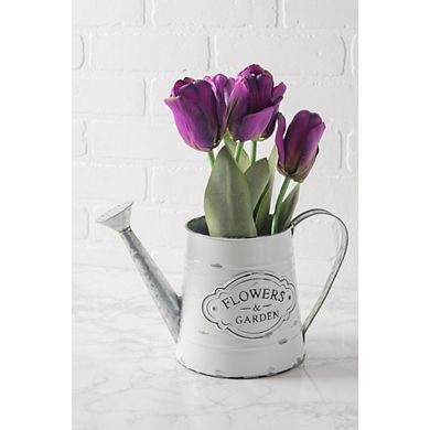 Artificial Flowers - Set of 4 Purple Tulips
