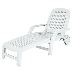 Plastic sun 2025 lounger with wheels