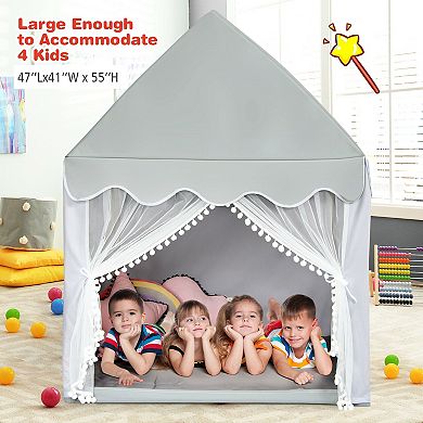 Kids Large Play Castle Fairy Tent with Mat