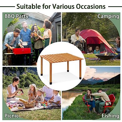 Folding Outdoor Camping Table with Carrying Bag for Picnics and Party