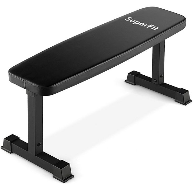 Flat Weight Bench 660 LBS Heavy Duty Strength Training Bench Black