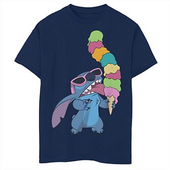 Boys 4-7 Lilo & Stitch Big Ice Cream Cone Eating Stitch Graphic Tee