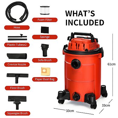 3 in 1 6.6 Gallon 4.8 Peak HP Wet Dry Vacuum Cleaner with Blower