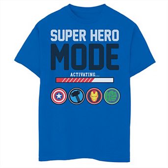 Boys 4-7 The Avengers Superhero Mode Activating Graphic Tee