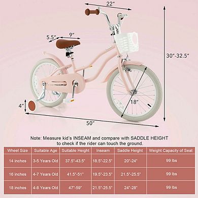 Children Bicycle with Front Handbrake and Rear Coaster Brake