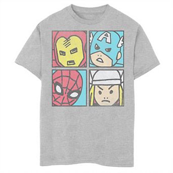 Boys 4-7 The Avengers Cartoon Portraits Graphic Tee