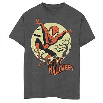 Boys 4-7 Spider-Man Happy Halloween Jumping Graphic Tee