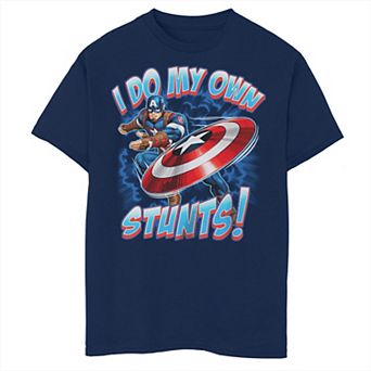 Boys 4-7 Captain America I Do My Own Stunts Graphic Tee