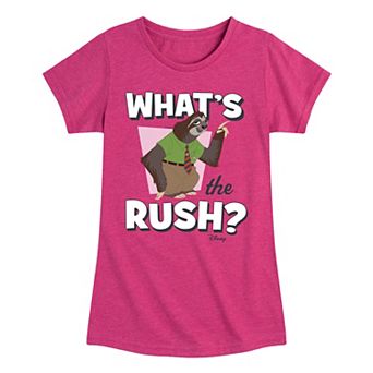 Disney's Zootopia Flash Slothmore Girls 7-16 What's The Rush Graphic Tee