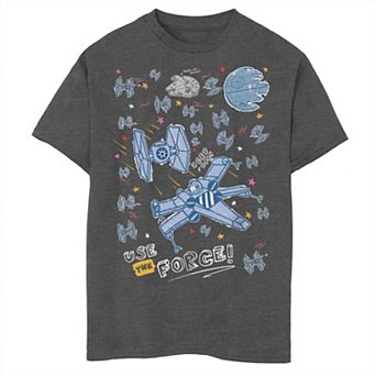 Boys 4-7 Star Wars Use The Force Spaceships Race Graphic Tee