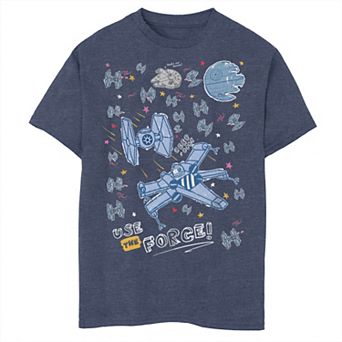 Boys 4-7 Star Wars Use The Force Spaceships Race Graphic Tee