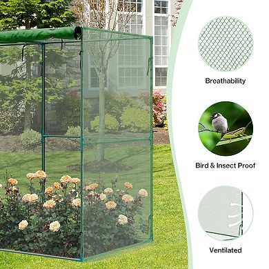 Aoodor 8'x4'x6' Crop Cage Plant Protection Tent with Zipper Rolling Door