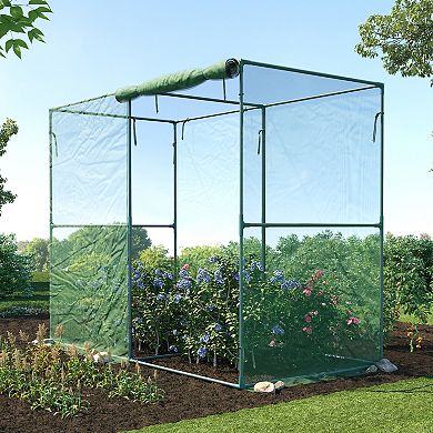 Aoodor 8'x4'x6' Crop Cage Plant Protection Tent with Zipper Rolling Door