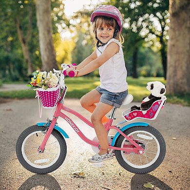 Kids Bicycle with Training Wheels and Basket for Boys and Girls Age 3-9