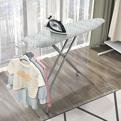 60 x 15 Inch Foldable Ironing Board with Iron Rest Extra Cotton Cover