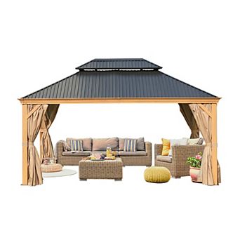 Aoodor 16 Ft. W X 12 Ft. D Aluminium Patio Gazebo