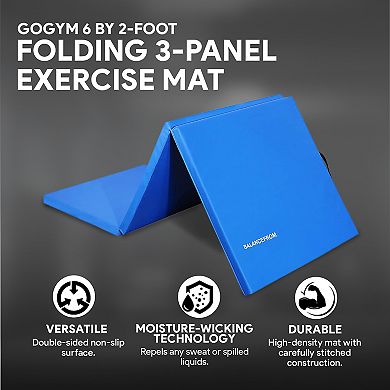 BalanceFrom Fitness GoGym Folding 3 Panel Exercise Gym Mat