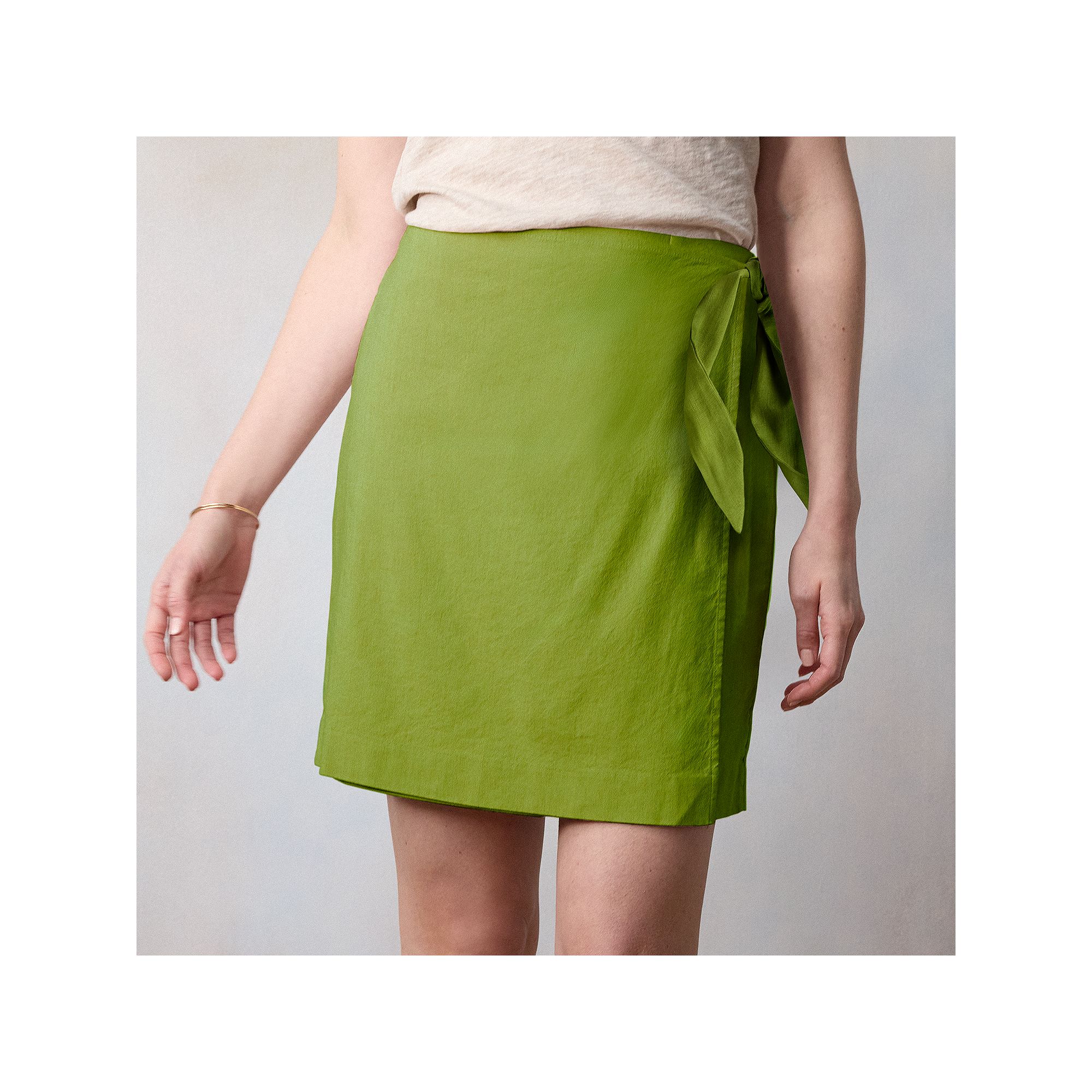 Womens LC Lauren Conrad Sarong Wrap Mini Skirt, Size: Small, Essential Gre