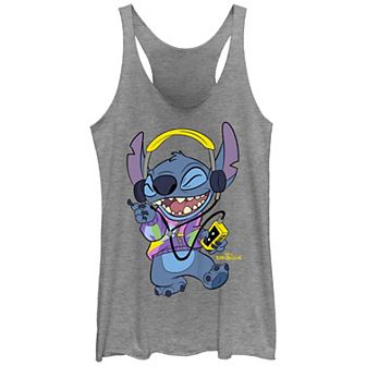 Disney's Lilo & Stitch Women's Cool Rockin' Stitch Tri-Blend Racerback Tank Top