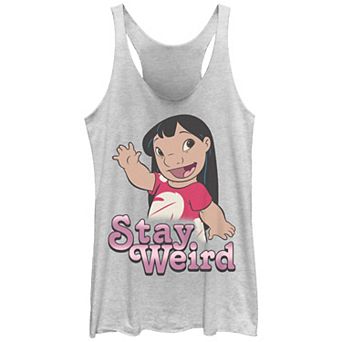 Disney's Lilo & Stitch Women's Lilo Stay Weird Tri-Blend Racerback Tank Top