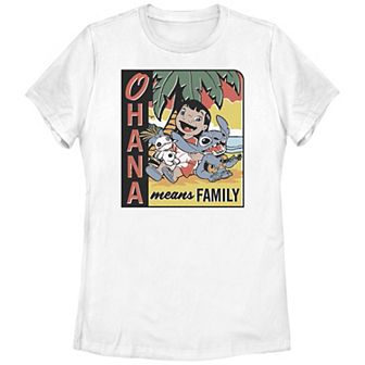 Disney's Lilo & Stitch Women's Ohana Means Family Beach Gathering Tee