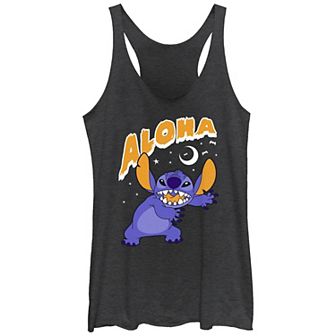 Disney's Lilo & Stitch Women's Spooky Aloha Stitch Tri-Blend Racerback Tank Top