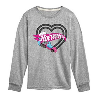 Boys 8-20 Hot Wheels Tire Tracks Heart Long Sleeve Graphic Tee