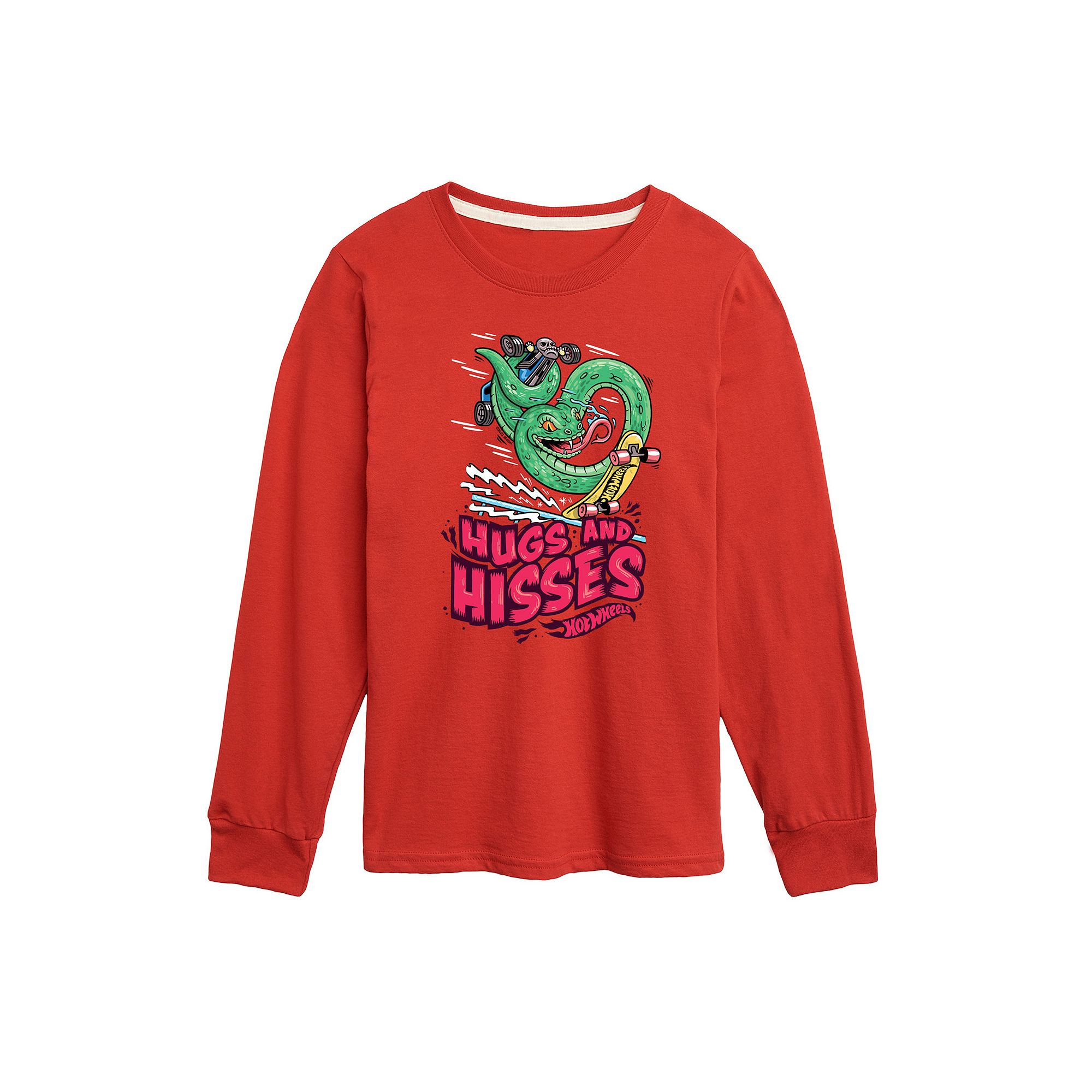 Boys 8-20 Hot Wheels Hugs & Hisses Long Sleeve Graphic Tee, Boys, Size: Sm