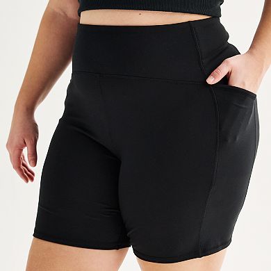 Juniors' Plus Size SO® 7" Sporty Pocket Bike Shorts