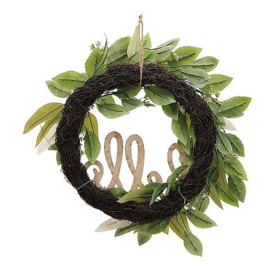 Sonoma Goods For Life Hello Artificial Eucalyptus Wreath