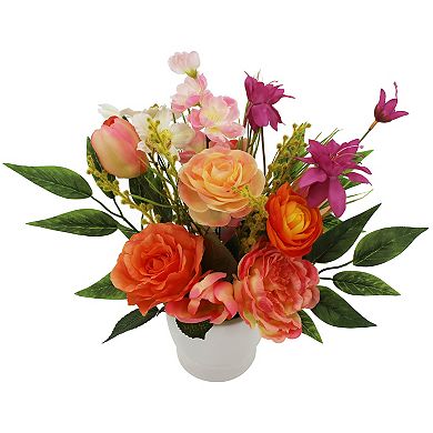 Sonoma Goods For Life Mixed Floral Arrangement in Ceramic Vase Floor Decor