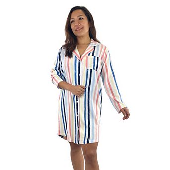 Women's Peace, Love & Dreams Collared Long Sleeve Sleepshirt
