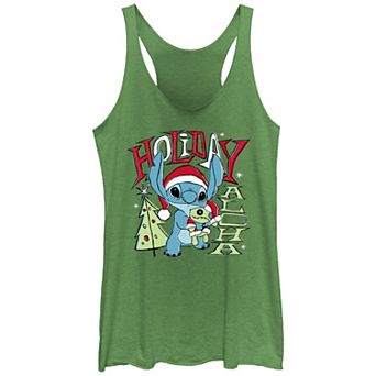 Disney's Lilo & Stitch Juniors' Holiday Aloha Stitch Racerback Tank Top