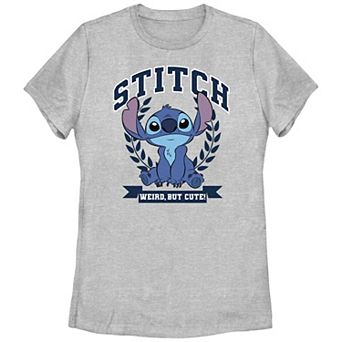 Disney's Lilo & Stitch Juniors' Weird But Cute Stitch Crest Graphic Tee