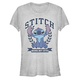 Disney's Lilo & Stitch Juniors' Weird But Cute Stitch Crest Graphic Tee