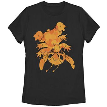 Disney's Lilo & Stitch Juniors' Pumpkin Print Stitch Graphic Tee