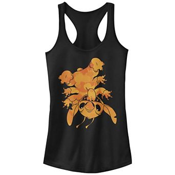 Disney's Lilo & Stitch Juniors' Pumpkin Print Stitch Racerback Tank Top