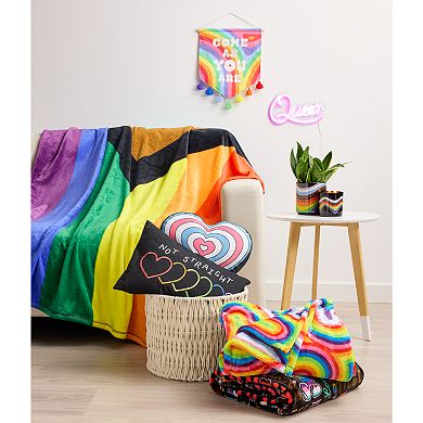 Sonoma Community™ Pride Month Not Straight Hearts Pillow
