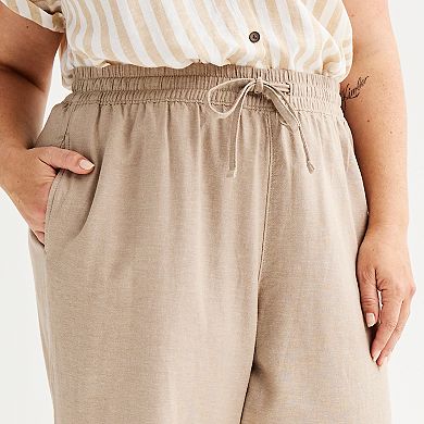 Plus Size Sonoma Goods For Life® Easy Linen-Blend Pants